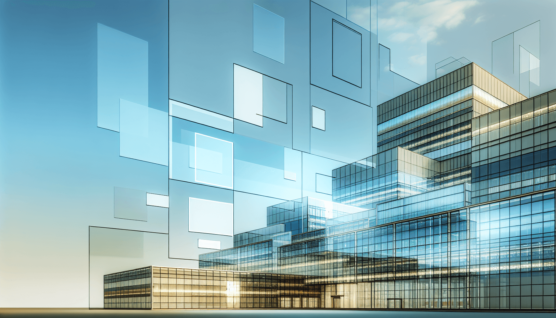 Futuristic building with glass facades and sleek lines, representing innovation in cloud technology.