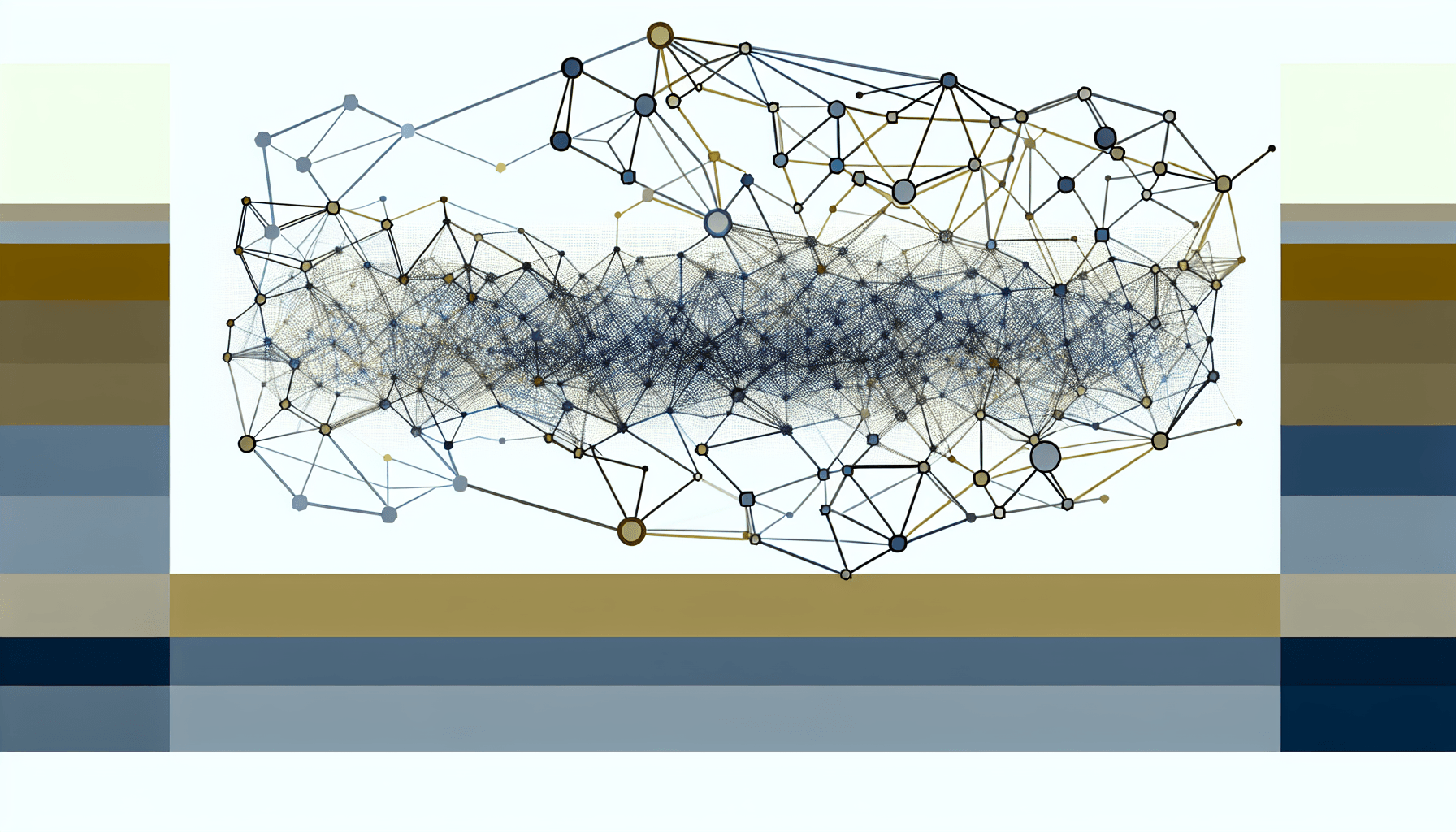 Abstract geometric network illustration representing EU digital identity infrastructure with interconnected nodes and lines.