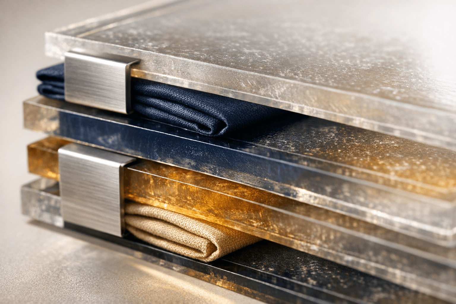 Macro layers of translucent material suggesting compression and verified storage